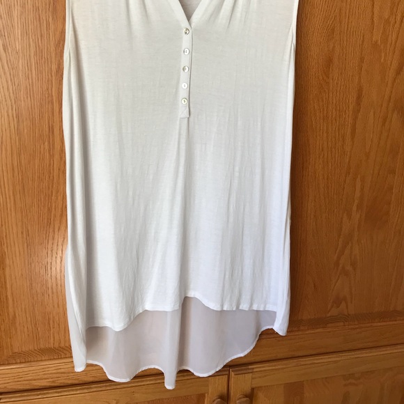 Mixed Media High Low Knit Blouse - Picture 1 of 6